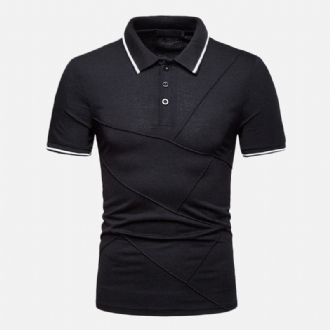 Herr Business Turn-down Krage Split Cotton Slim Golf Shirts