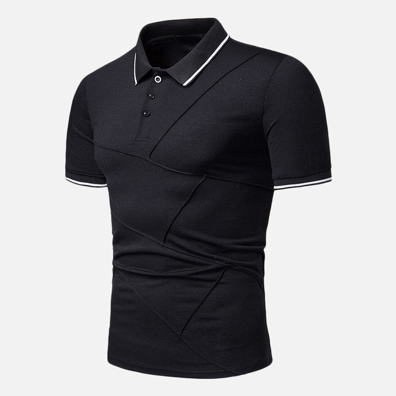 Herr Business Turn-down Krage Split Cotton Slim Golf Shirts