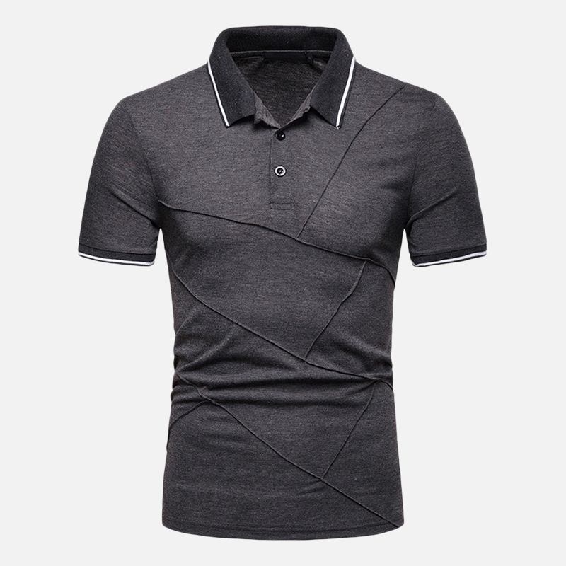 Herr Business Turn-down Krage Split Cotton Slim Golf Shirts