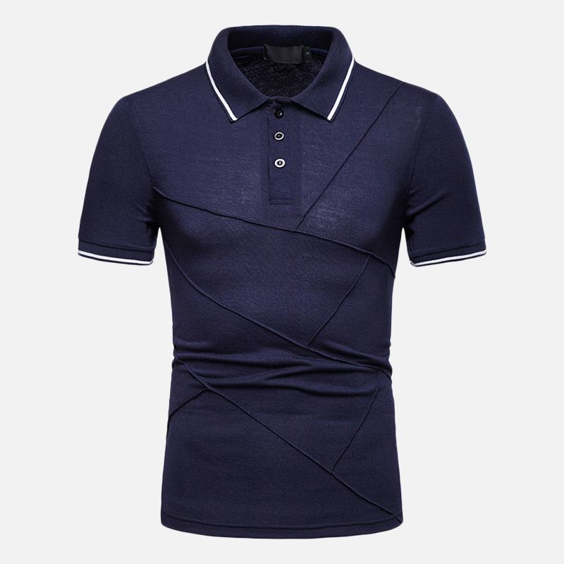 Herr Business Turn-down Krage Split Cotton Slim Golf Shirts