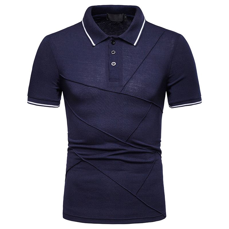 Herr Business Turn-down Krage Split Cotton Slim Golf Shirts