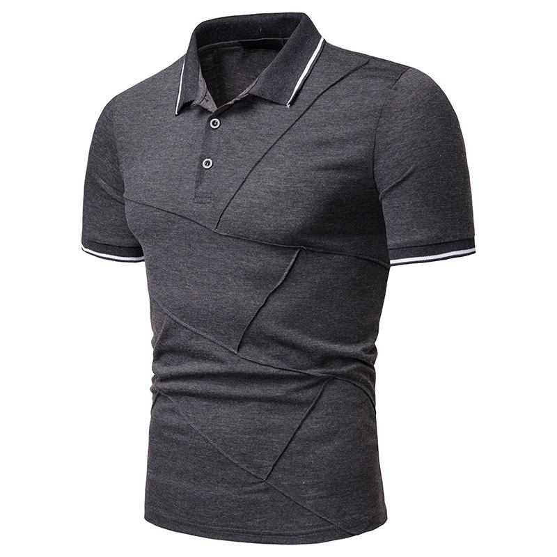 Herr Business Turn-down Krage Split Cotton Slim Golf Shirts