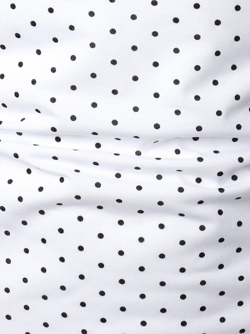 Polka Dot Simple Casual Långärmade Golfskjortor För Män