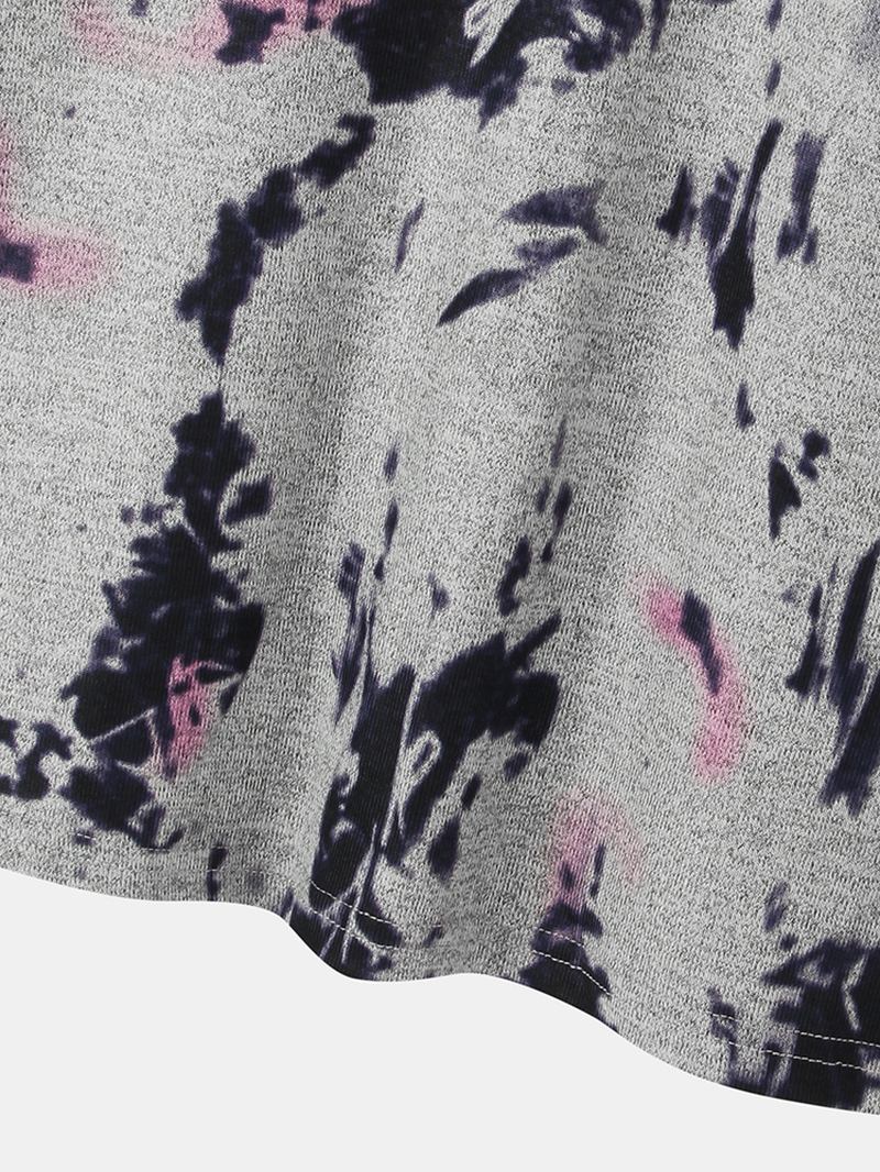 Kvinnor Tie Dye Patchwork Raglanärmar Blus