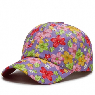 All-match Cotton Sunshade Liten Blommig Baseballkeps