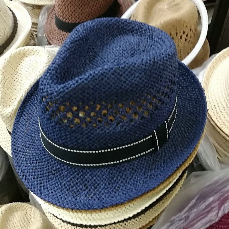 Cool Hatt Ny Sommarhatt För Män Och Kvinnor Vävd Brittisk Stil Solskydd Beach Hollow Out Solhatt