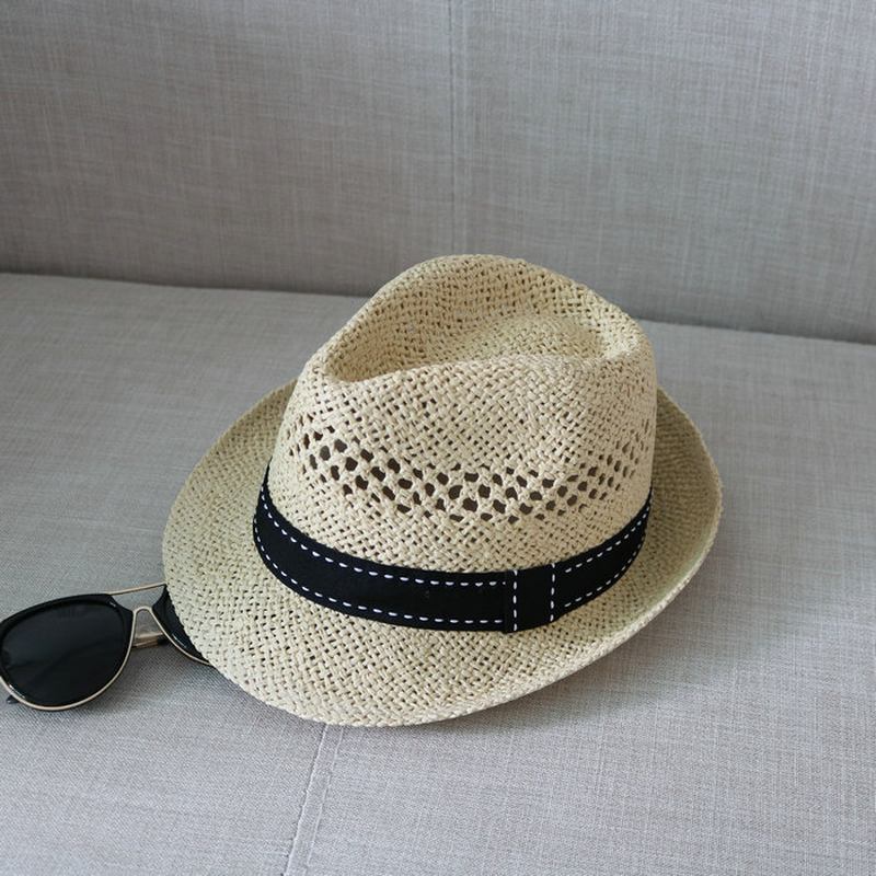 Cool Hatt Ny Sommarhatt För Män Och Kvinnor Vävd Brittisk Stil Solskydd Beach Hollow Out Solhatt