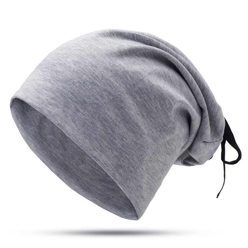 Dam Sommar Vanlig Färg Turban Hat Casual Bow Skullcap Beanie Caps