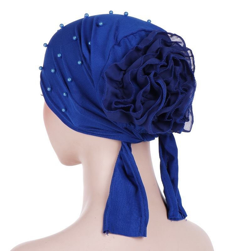 Dam Vintage Blommös Mössa Sommar Etnisk Stil Flexibel Andas Turban Mössa