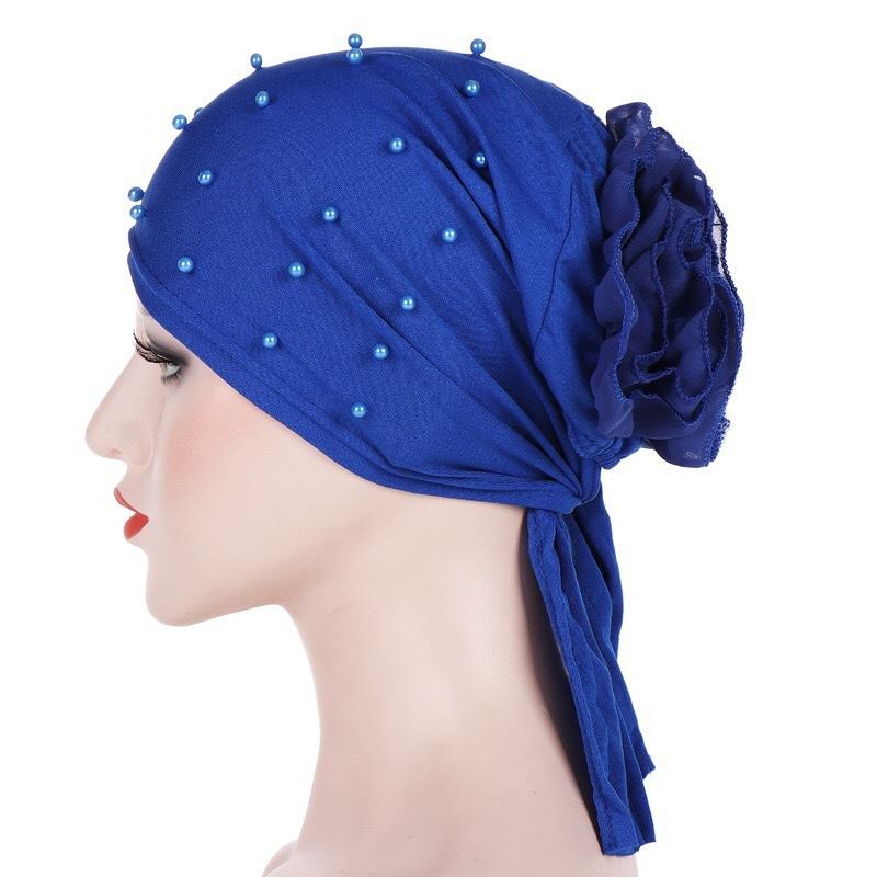 Dam Vintage Blommös Mössa Sommar Etnisk Stil Flexibel Andas Turban Mössa