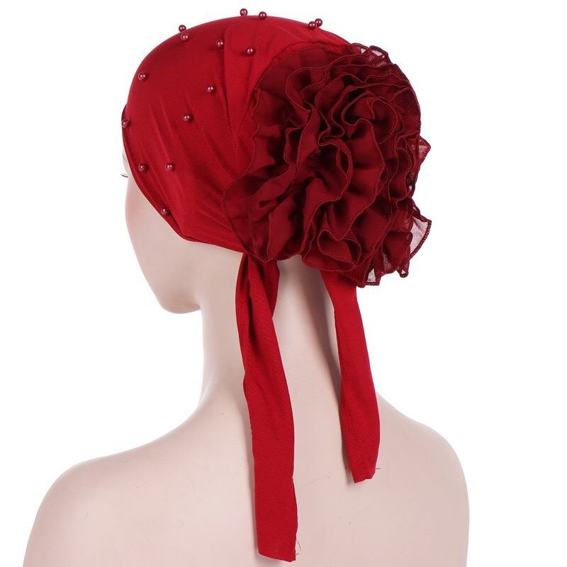 Dam Vintage Blommös Mössa Sommar Etnisk Stil Flexibel Andas Turban Mössa