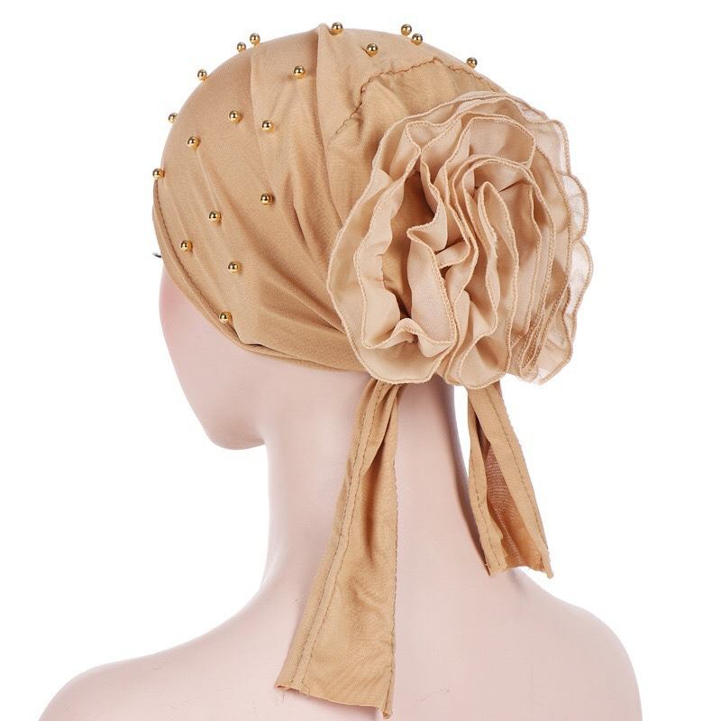 Dam Vintage Blommös Mössa Sommar Etnisk Stil Flexibel Andas Turban Mössa