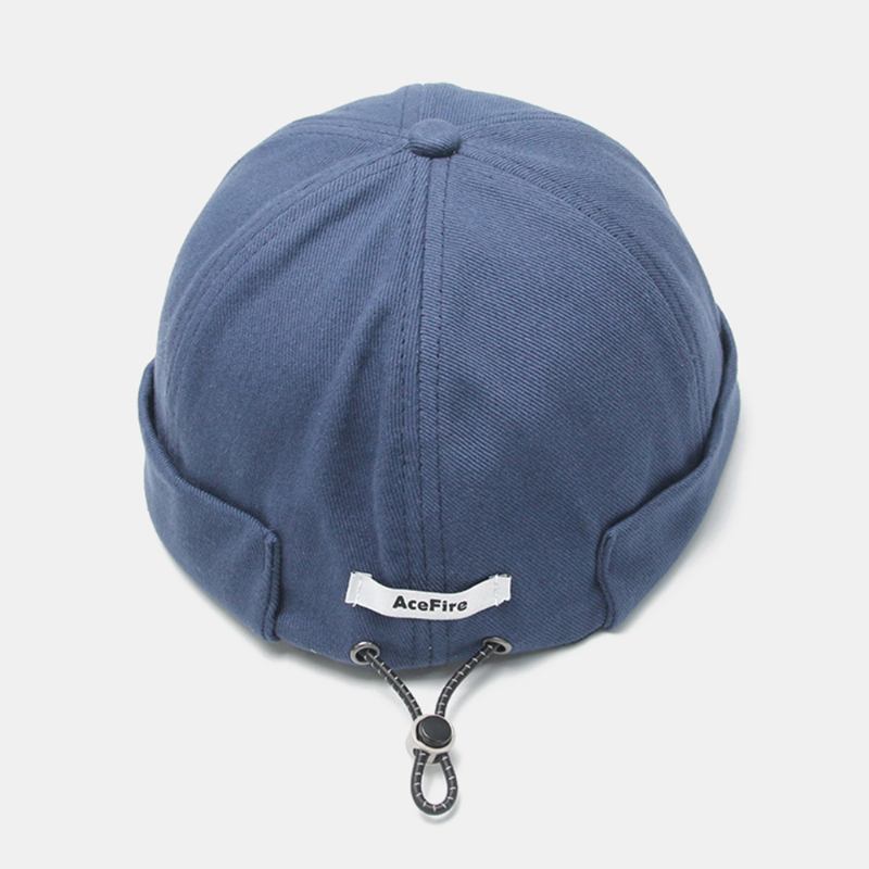 Enfärgad Retro Dragsko Hatt Beanie Brättelösa Hattar