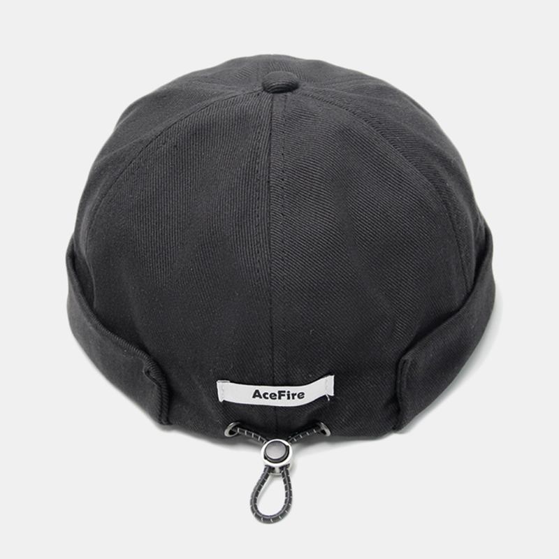 Enfärgad Retro Dragsko Hatt Beanie Brättelösa Hattar