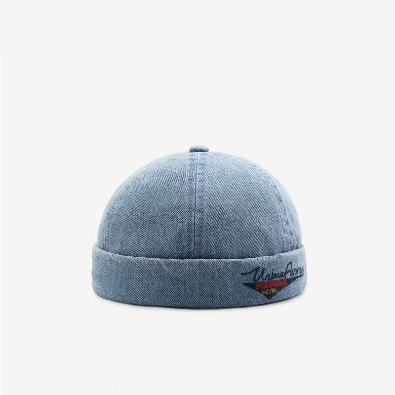 Hatt Herr Four Seasons Wash Denim Melon Hud Hatt Gata Hip Hop Hyresvärd Hatt Personlighet Mode Retro Skönhet