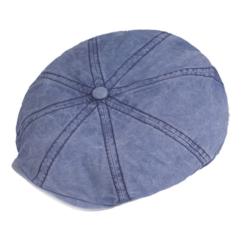 Herr Bomull Solid Sunscreen Newsboy Octagonal Hat