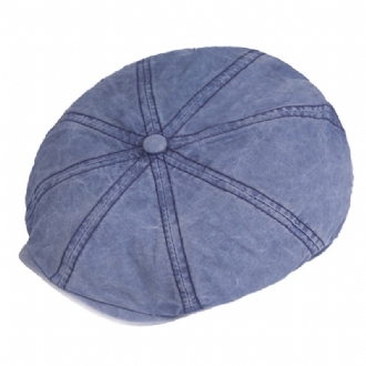 Herr Bomull Solid Sunscreen Newsboy Octagonal Hat