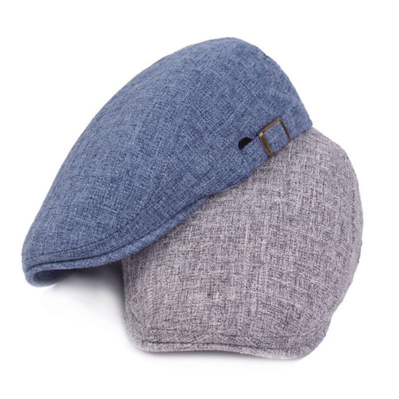 Herr Linne Solid Basker Caps Casual Newsboy Forward Hat Gorras