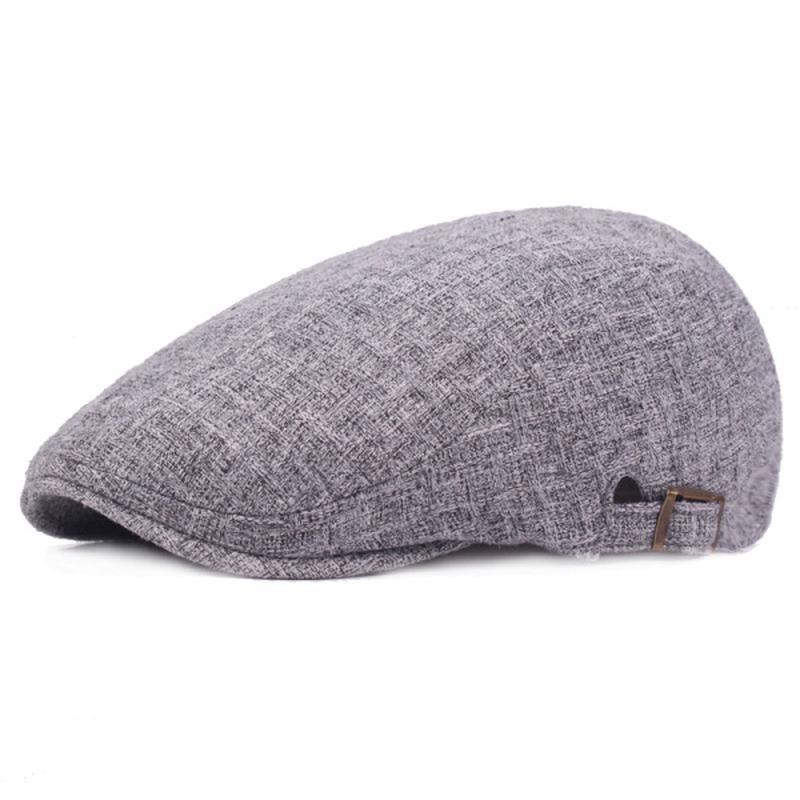 Herr Linne Solid Basker Caps Casual Newsboy Forward Hat Gorras