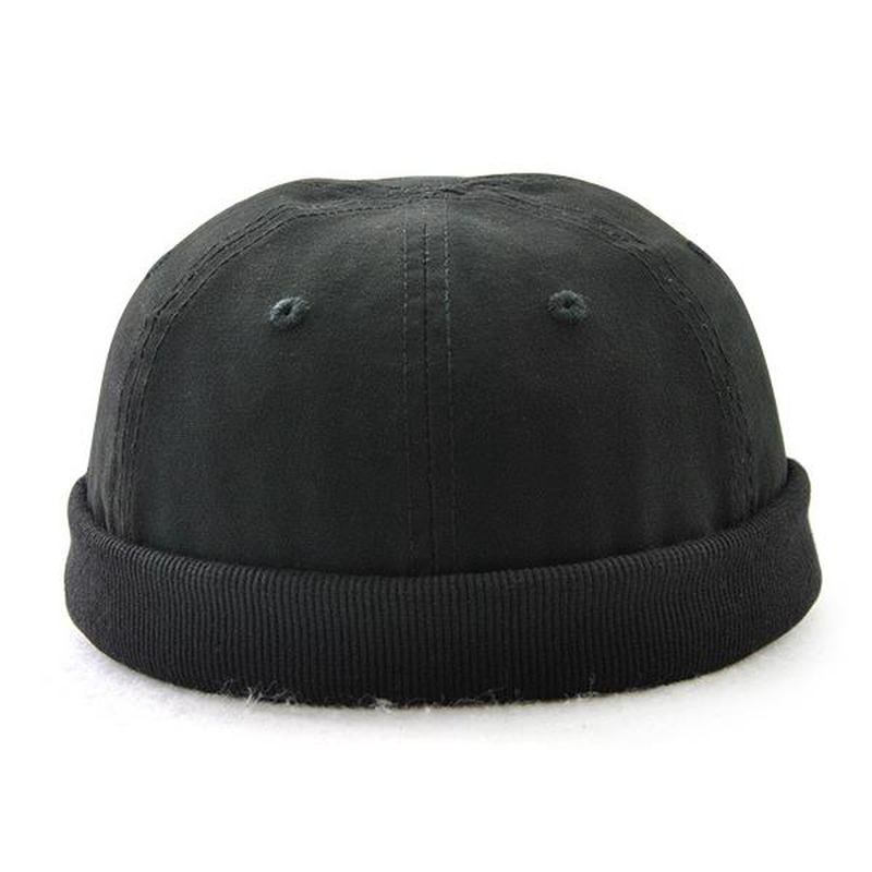 Herr Plus Size Hattar Retro Solid Brättelös Hatt Justerbar Varm Skullcap Sailor Cap