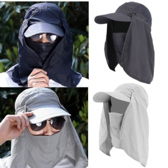 Herr Quick Dry Neck Cover Solfiske Hatt Öron Flik Hink Utomhus Uv Skydd Keps