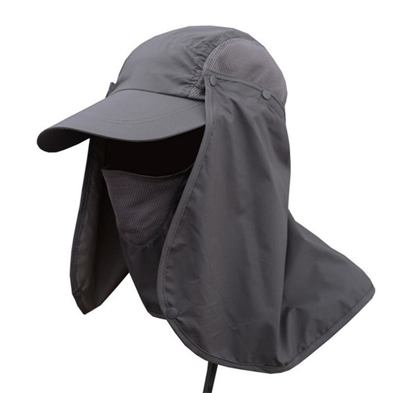 Herr Quick Dry Neck Cover Solfiske Hatt Öron Flik Hink Utomhus Uv Skydd Keps