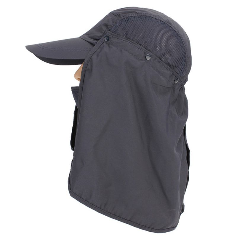 Herr Quick Dry Neck Cover Solfiske Hatt Öron Flik Hink Utomhus Uv Skydd Keps