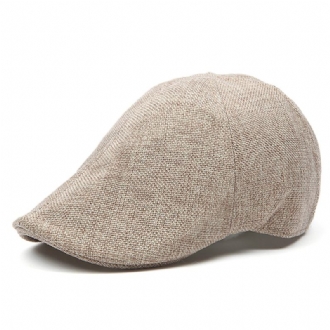 Herr Retro Bomull Brittisk Stil Grid Basker Hat Casual Sunscreen Newsboy Peaked Caps