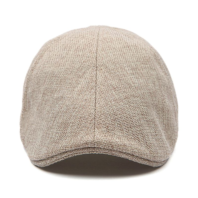 Herr Retro Bomull Brittisk Stil Grid Basker Hat Casual Sunscreen Newsboy Peaked Caps