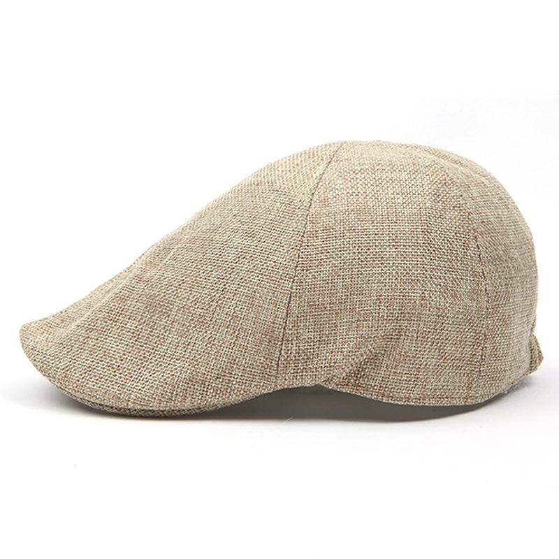 Herr Retro Bomull Brittisk Stil Grid Basker Hat Casual Sunscreen Newsboy Peaked Caps