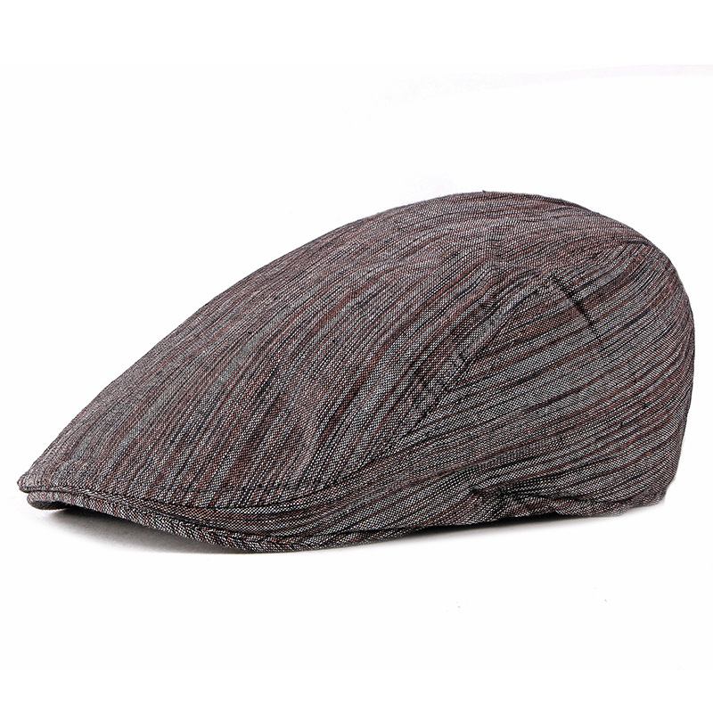 Herr Utomhus Sommar Andas Tunn Baskerhatt Solid Newsboy Cabbie Flat Caps Visir