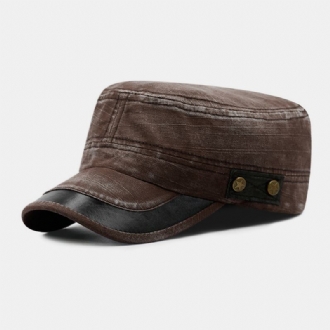 Herrgjorda-gammal Jeansstjärnor Nitmönster Andningsbart Solskydd Militärhatt Platt Hatt Peaked Cap