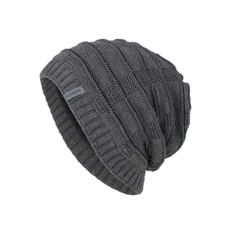 Knitted Skullies Beanie Cap För Män