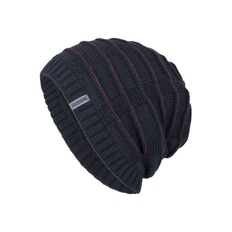 Knitted Skullies Beanie Cap För Män