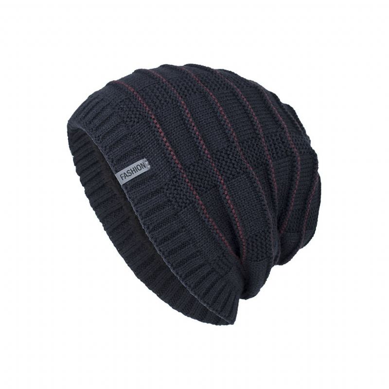 Knitted Skullies Beanie Cap För Män