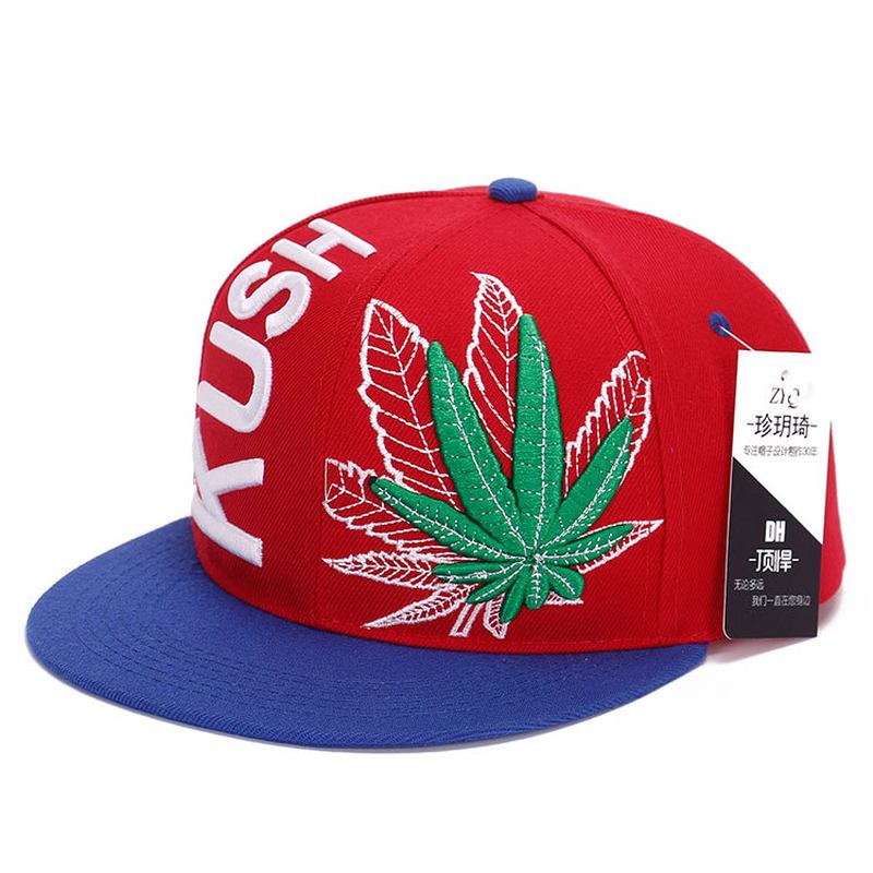 Koreansk Stil Tredimensionell Broderi Big Maple Leaf Hip-hop Hat