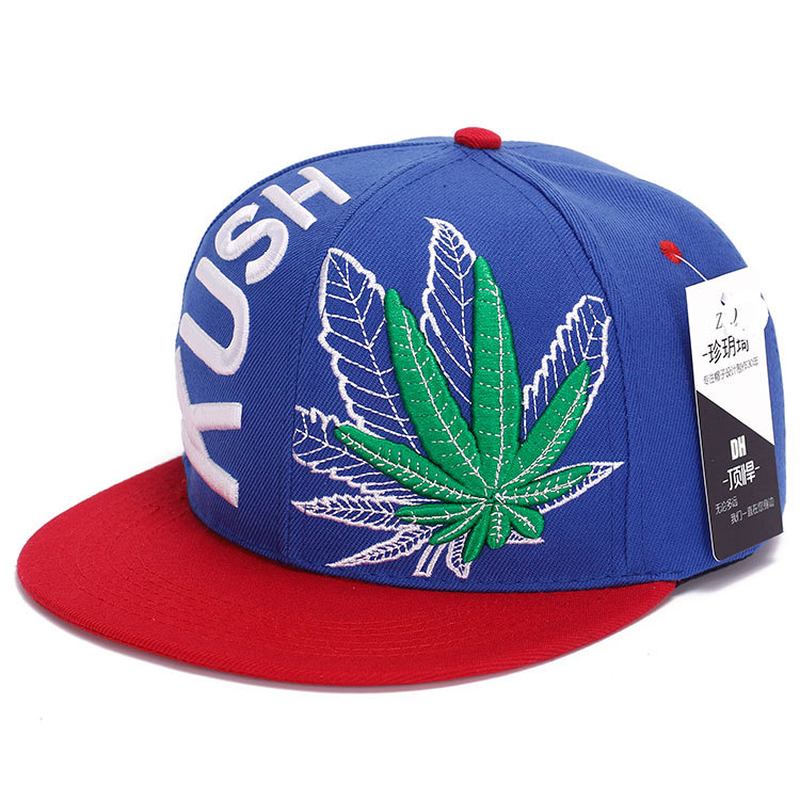 Koreansk Stil Tredimensionell Broderi Big Maple Leaf Hip-hop Hat