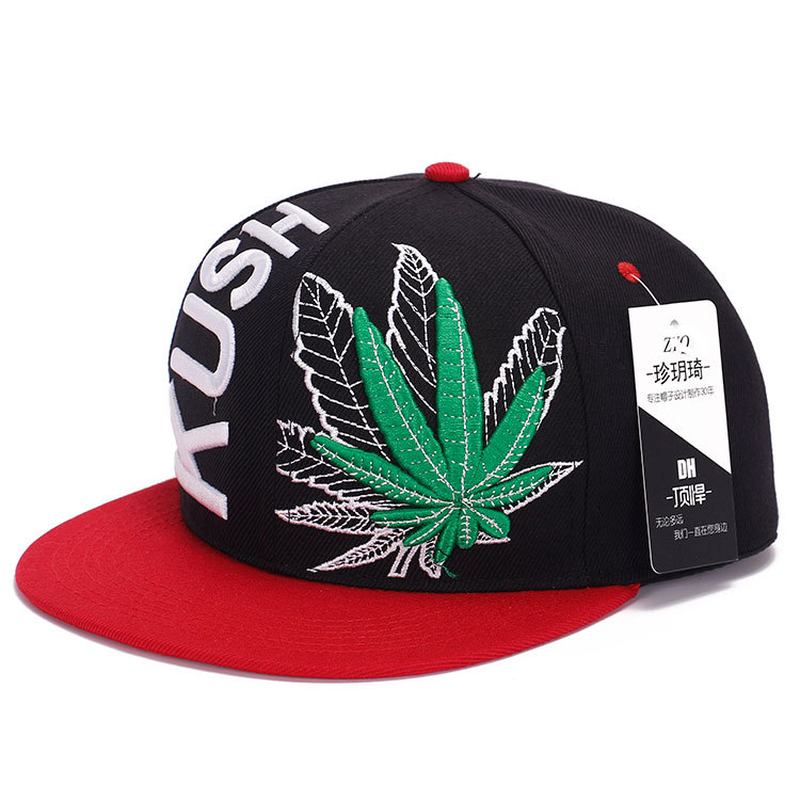 Koreansk Stil Tredimensionell Broderi Big Maple Leaf Hip-hop Hat