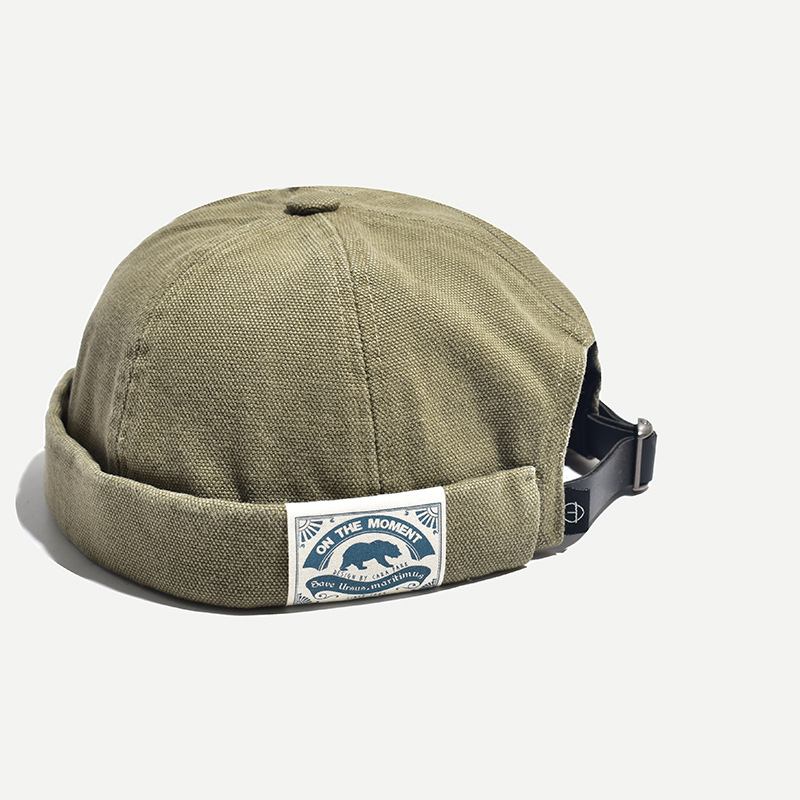 Kvinnlig Vinter Retro Patch Isbjörn Melon Hat