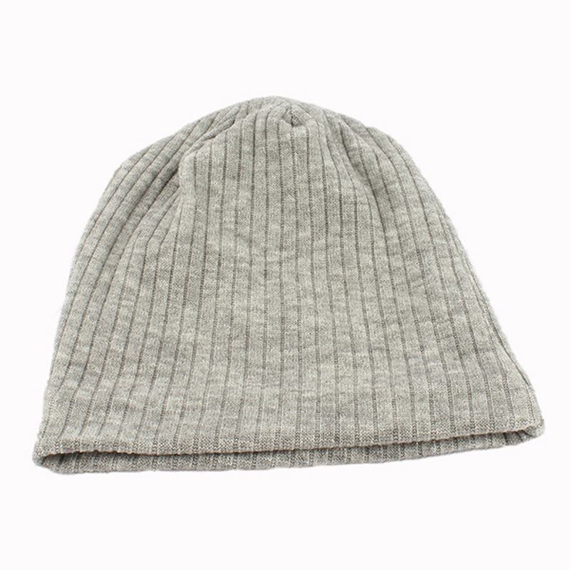 Kvinnor Casual Höst Varm Stickning Mössa Utomhus Solid Skullies Beanies Cap