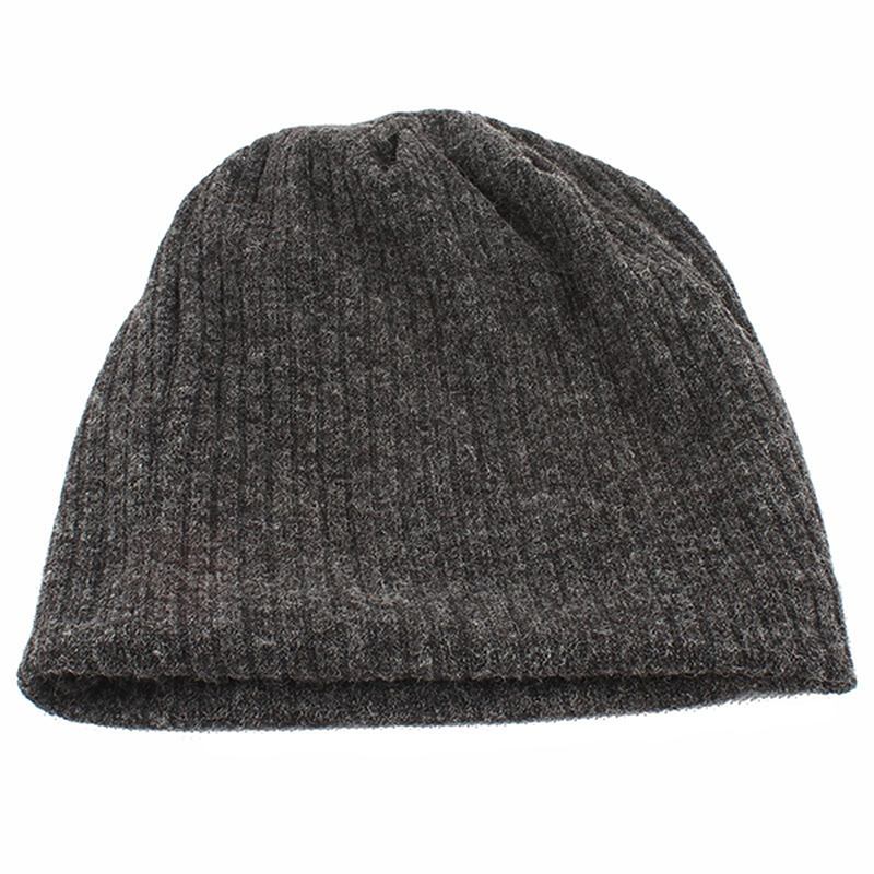 Kvinnor Casual Höst Varm Stickning Mössa Utomhus Solid Skullies Beanies Cap