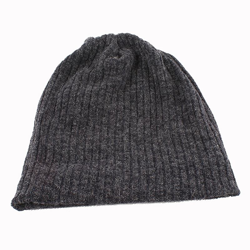 Kvinnor Casual Höst Varm Stickning Mössa Utomhus Solid Skullies Beanies Cap