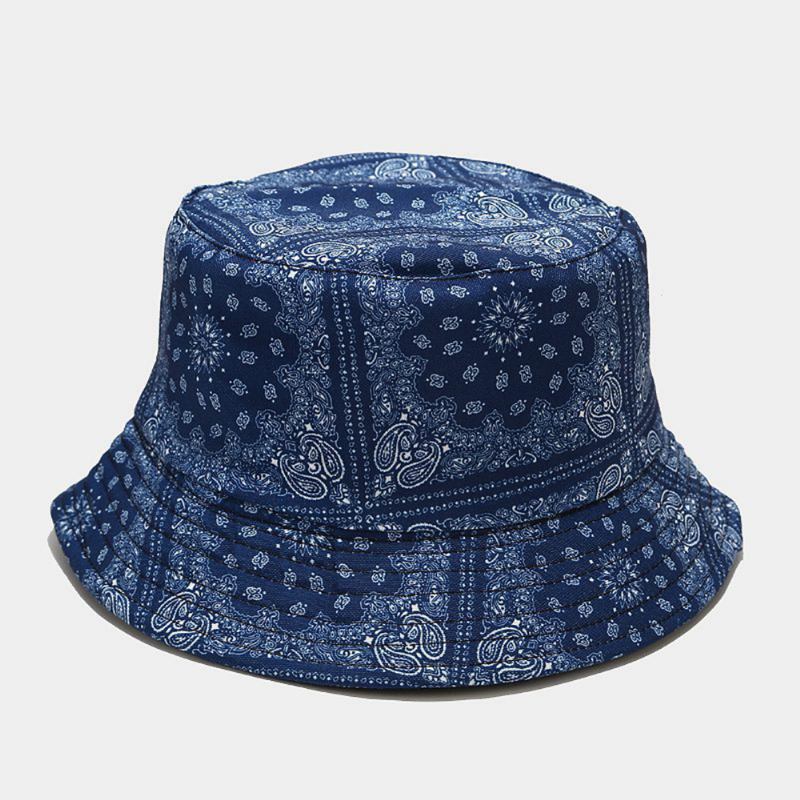 Kvinnor Dubbelsidigt Uv-skydd För Sommaren Cashew Blommönster Broderi Casual Snygg Solhatt Bucket Hat