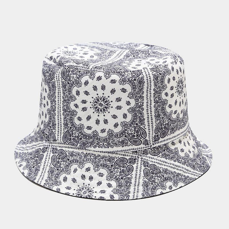 Kvinnor Dubbelsidigt Uv-skydd För Sommaren Cashew Blommönster Broderi Casual Snygg Solhatt Bucket Hat