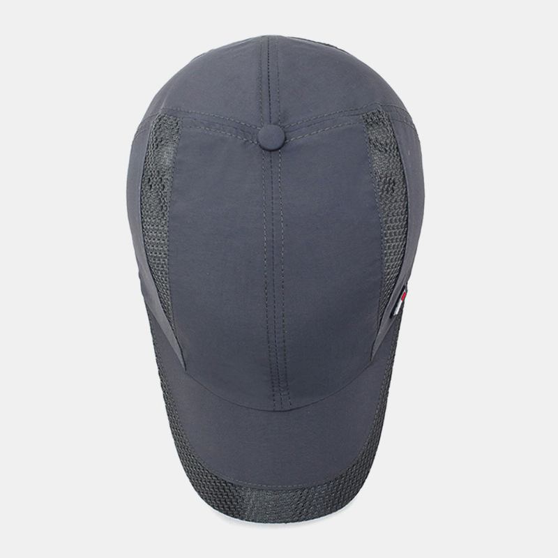 Män Canvas Mesh Andas Snabbtorkande Outdoor Sport Solskydd Baseballkeps