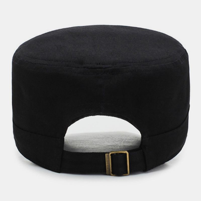 Män Justerbar Andningshål Design Militär Keps Utomhus Rese Solskydd Cadet Hat Flat Cap