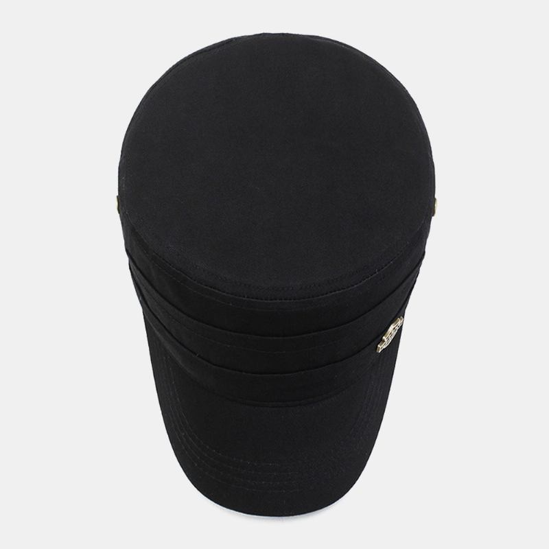 Män Justerbar Andningshål Design Militär Keps Utomhus Rese Solskydd Cadet Hat Flat Cap