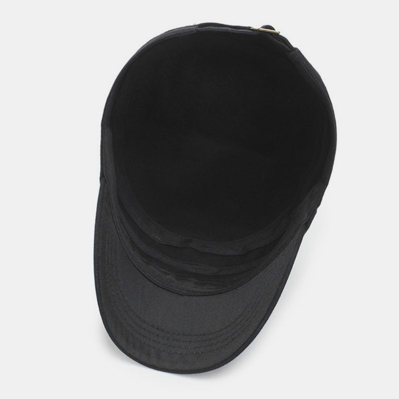 Män Justerbar Andningshål Design Militär Keps Utomhus Rese Solskydd Cadet Hat Flat Cap