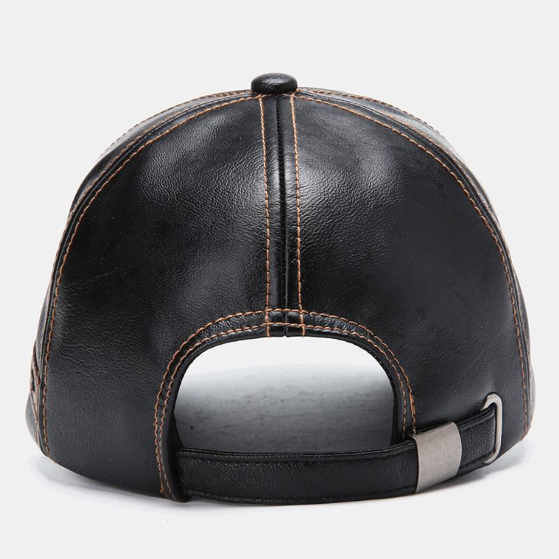 Män Konstläder Vintage Baseballkeps Personlighet Med Vävd Hatt