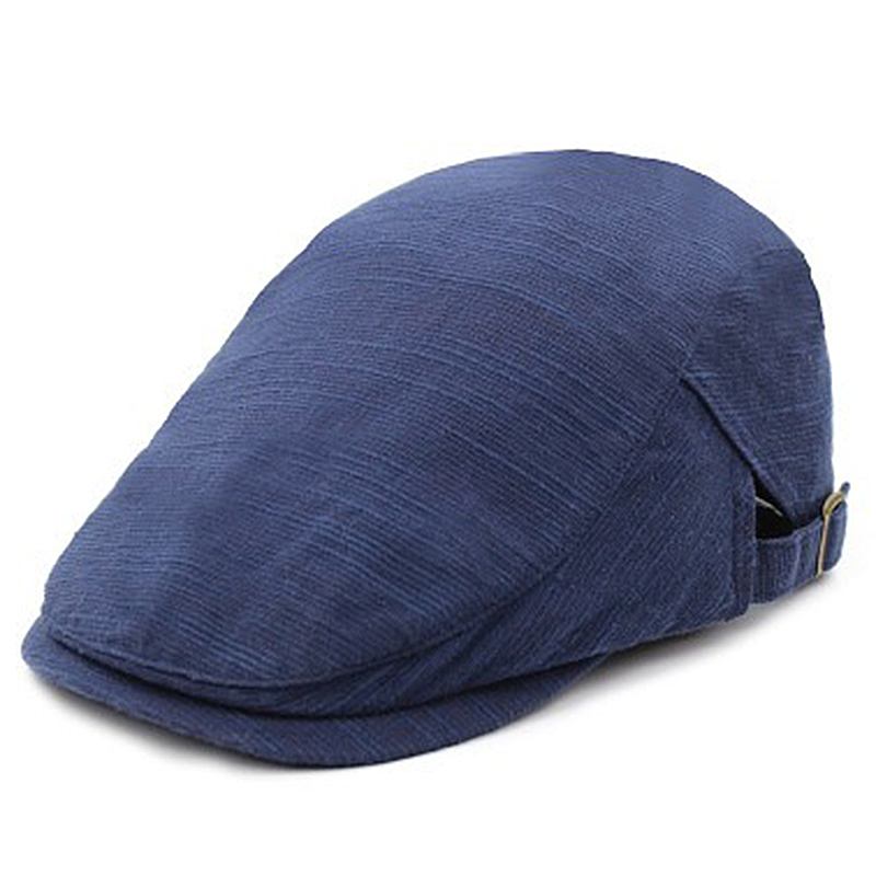 Män Kvinnor Bomull Retro Pläd Basker Hatt Cabbie Cap